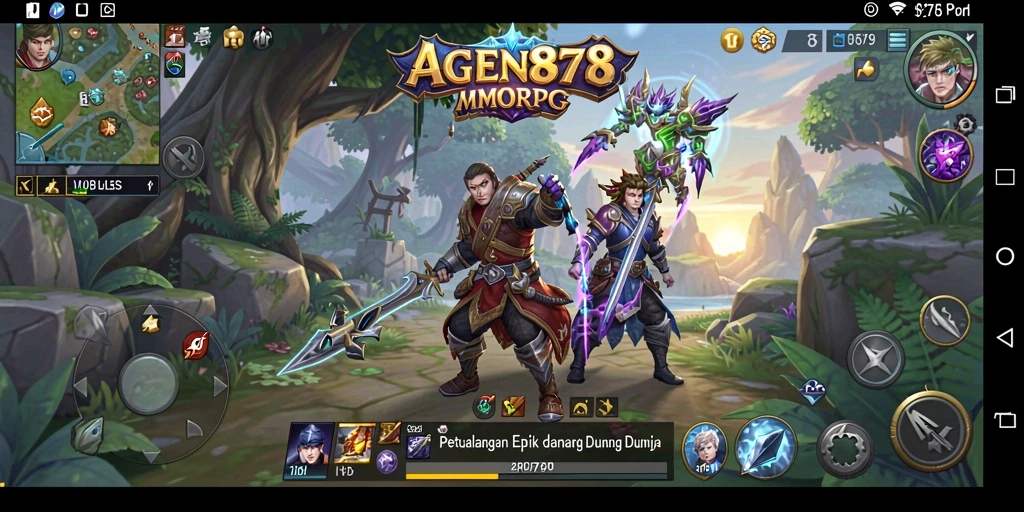 Tangkapan layar menunjukkan aksi seru dalam permainan MMORPG AGEN878.