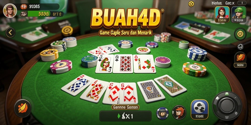 Tangkapan layar menampilkan aksi seru bermain Gaple di BUAH4D.