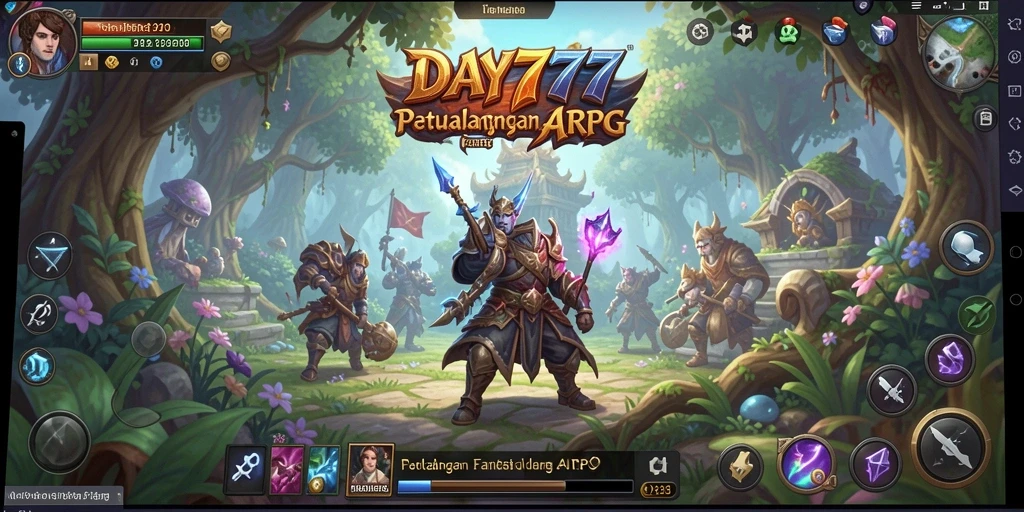 Tampilan aksi seru dalam gameplay ARPG DAY777.