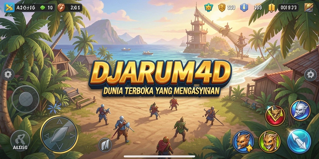 Screenshot gameplay DJARUM4D menampilkan dunia terbuka yang luas dan interaksi karakter.