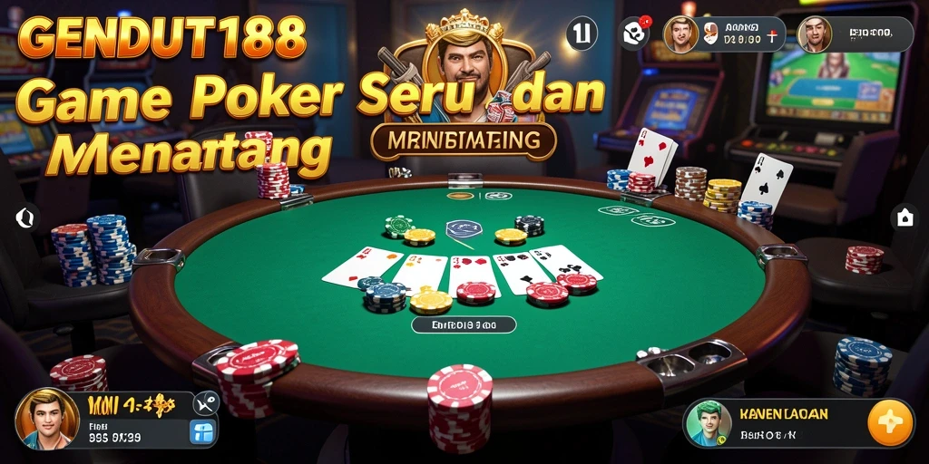 Tampilan gameplay GENDUT188 dengan aksi Poker yang seru dan menegangkan.