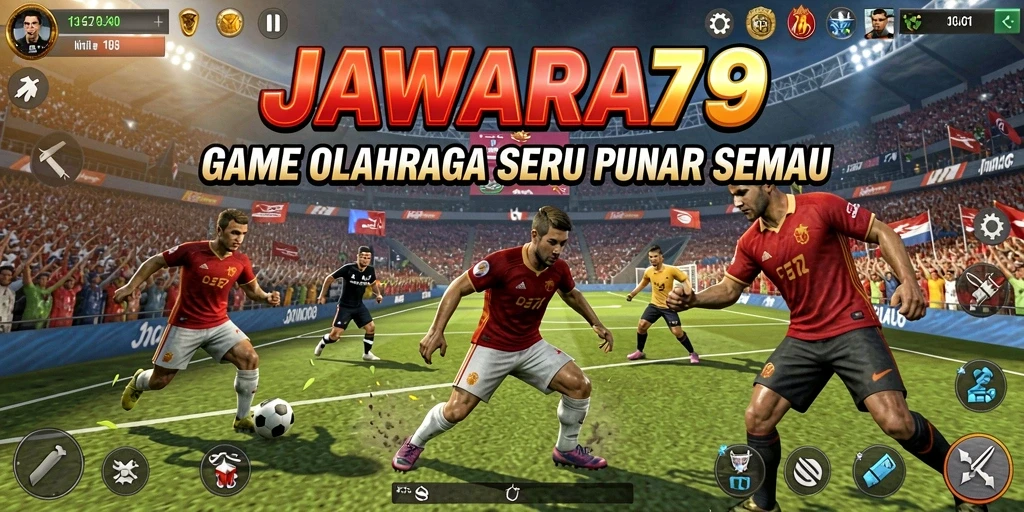 Tampilan gameplay JAWARA79 yang seru dalam aksi olahraga.