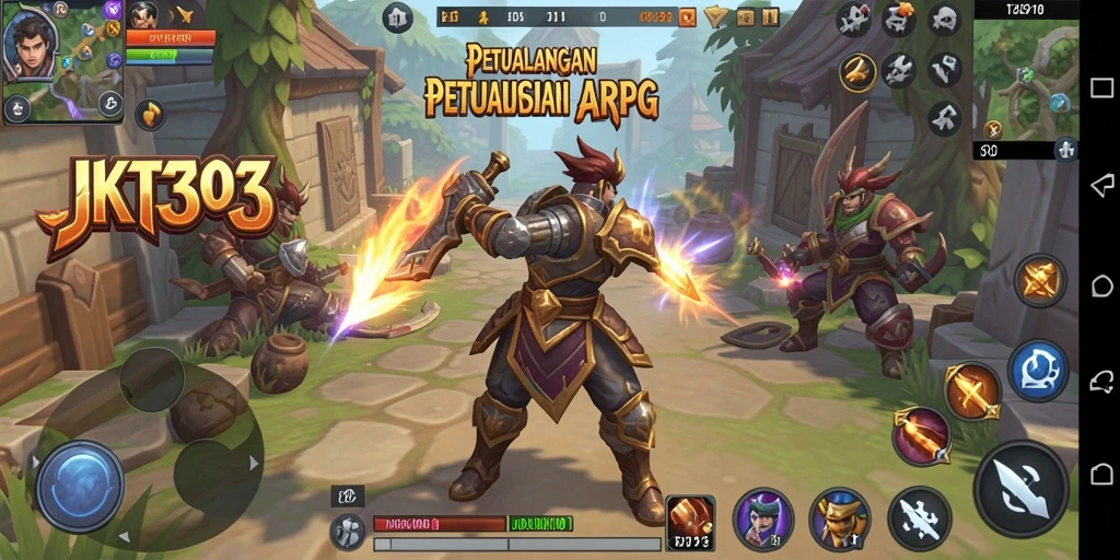 Tangkapan layar menunjukkan aksi epik dalam permainan ARPG.