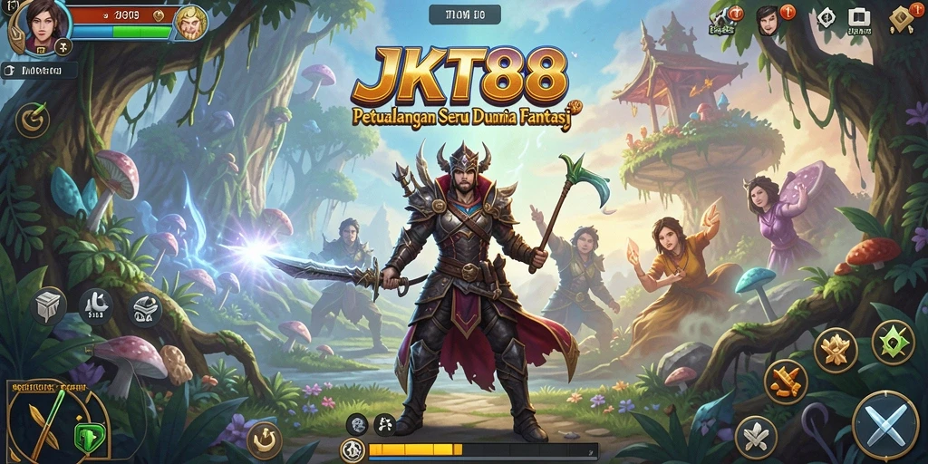 Tampilan gameplay seru di JKT88 saat menjelajahi dunia fantasi.