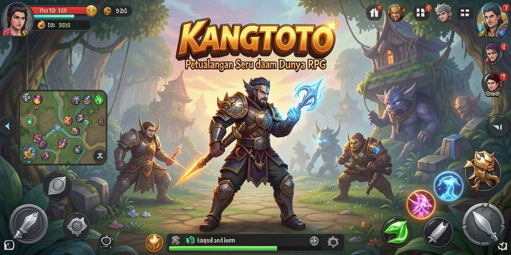 Tampilan dramatis dalam gameplay RPG KANGTOTO yang penuh aksi.