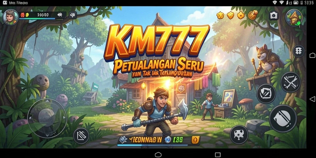 Screenshot gameplay KM777 menampilkan aksi petualangan yang mendebarkan.