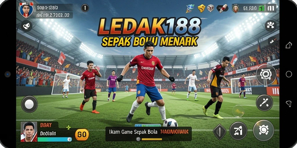 Screenshot LEDAK188 menampilkan keseruan pertandingan sepak bola yang nyata.