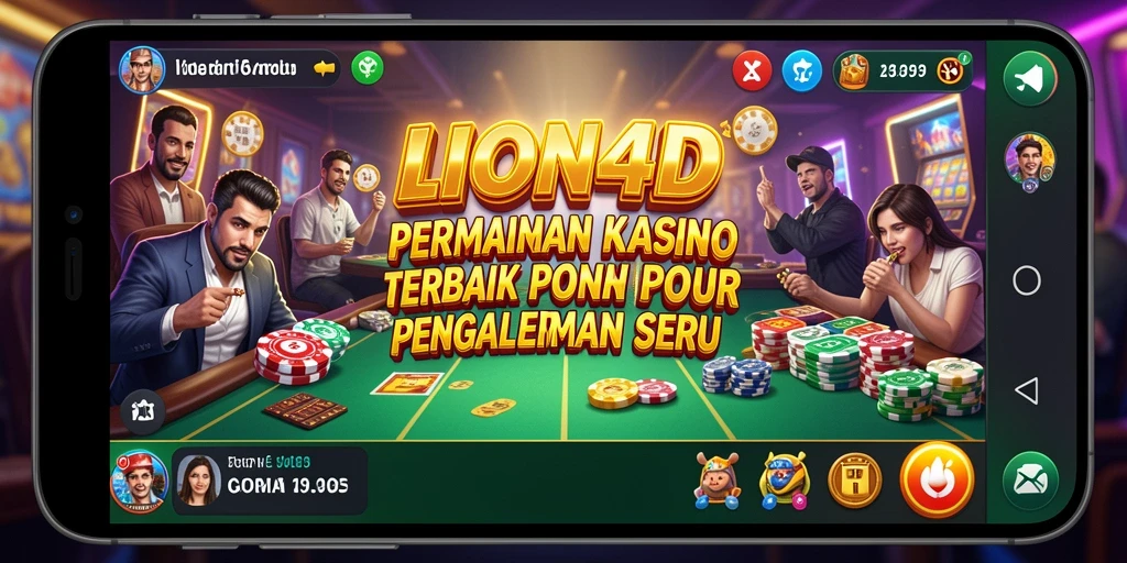 Tampilan permainan Kasino yang mengasyikkan dan interaktif di LION4D.