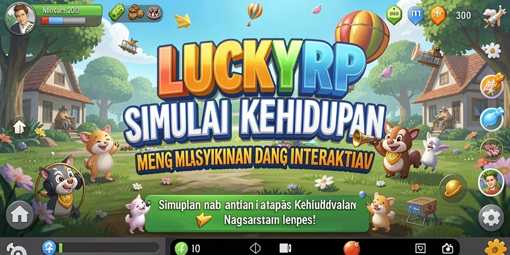 Screenshot LUCKYRP menampilkan interaksi karakter dalam simulasi kehidupan.