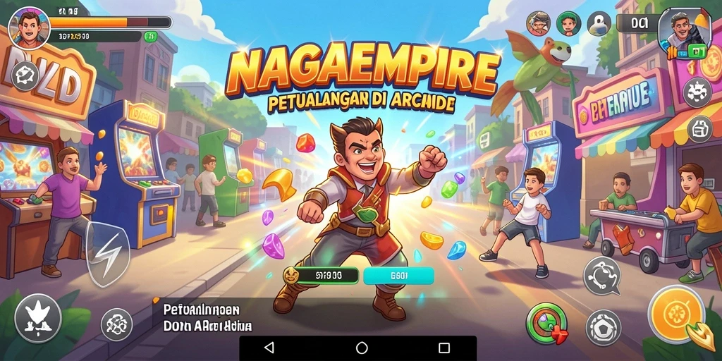 Tampilan gameplay seru NAGAEMPIRE yang menantang pemain.