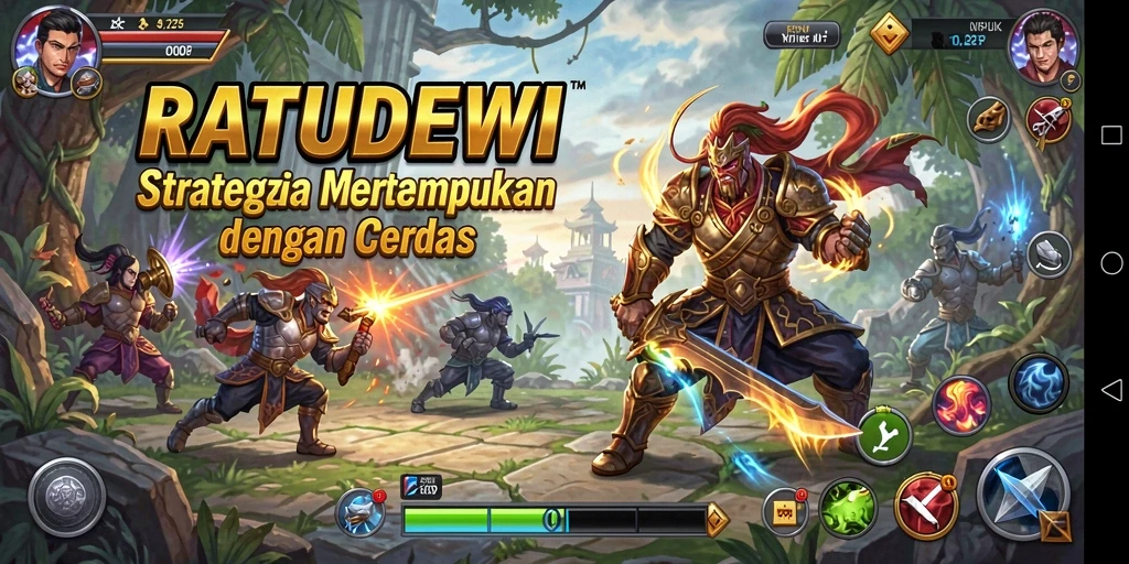 Tampilan gameplay strategi mendebarkan di RATUDEWI.