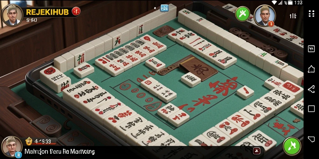 Tampilan gameplay REJEKIHUB yang menarik dalam permainan Mahjong.