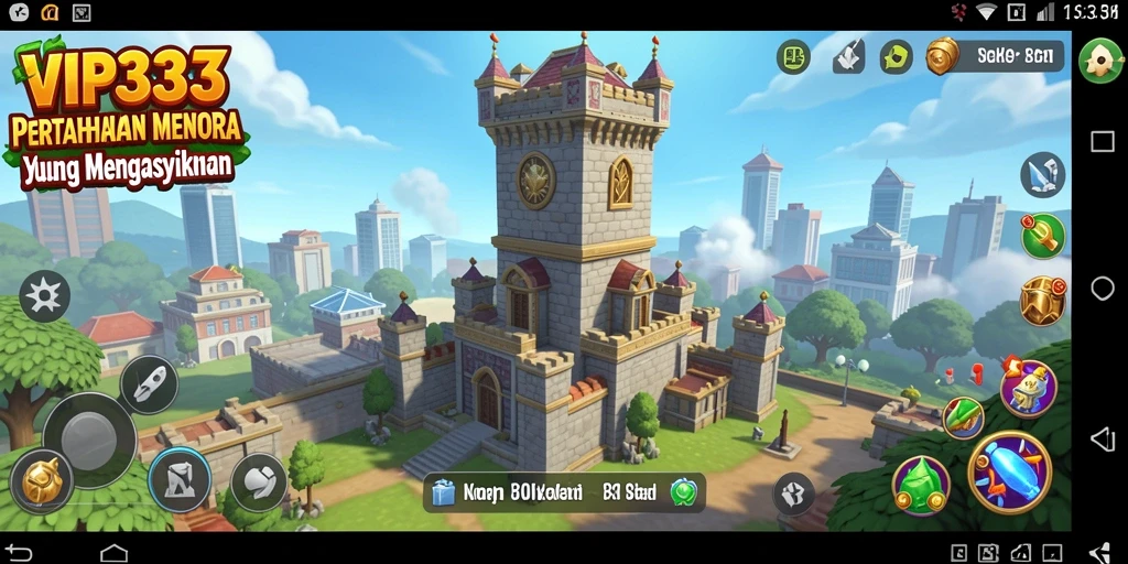 Gameplay seru VIP333 dengan menara yang strategis dan musuh yang menantang.